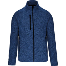 KARIBAN férfi cipzáras dzseki KA9106, Light Royal Blue Mélange-S
