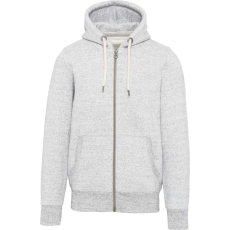 KARIBAN Férfi cipzáras kapucnis vastag pulóver, Kariban KV2306, Ash Heather-XL