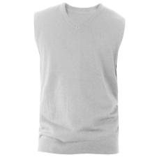 KARIBAN Férfi divatos V-nyakú keskeny szabású mellény, Kariban KA969, Grey Melange-4XL férfi mellény