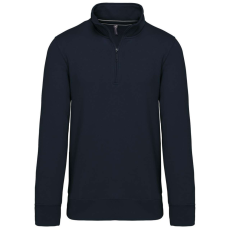 KARIBAN Férfi galléros 1/4 cipzáros pulóver, Kariban KA487, Navy-3XL