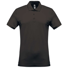 KARIBAN Férfi galléros piké póló, rövid ujjú, Kariban KA254, Dark Grey-3XL férfi póló