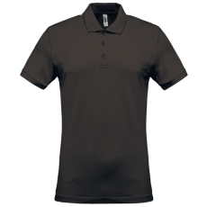 KARIBAN Férfi galléros piké póló, rövid ujjú, Kariban KA254, Dark Grey-4XL