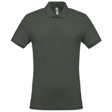 KARIBAN Férfi galléros piké póló, rövid ujjú, Kariban KA254, Dark Khaki-3XL férfi póló