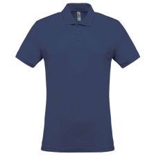 KARIBAN Férfi galléros piké póló, rövid ujjú, Kariban KA254, Deep Blue-3XL férfi póló