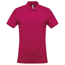 KARIBAN Férfi galléros piké póló, rövid ujjú, Kariban KA254, Fuchsia-L
