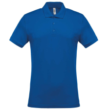 KARIBAN Férfi galléros piké póló, rövid ujjú, Kariban KA254, Light Royal Blue-L férfi póló