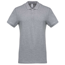 KARIBAN Férfi galléros piké póló, rövid ujjú, Kariban KA254, Oxford Grey-XL férfi póló