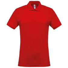 KARIBAN Férfi galléros piké póló, rövid ujjú, Kariban KA254, Red-XL férfi póló