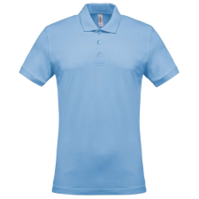 KARIBAN Férfi galléros piké póló, rövid ujjú, Kariban KA254, Sky Blue-3XL férfi póló