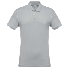 KARIBAN Férfi galléros piké póló, rövid ujjú, Kariban KA254, Snow Grey-2XL