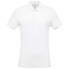 KARIBAN Férfi galléros piké póló, rövid ujjú, Kariban KA254, White-M