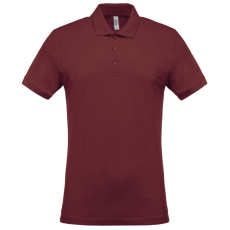 KARIBAN Férfi galléros piké póló, rövid ujjú, Kariban KA254, Wine-XL