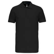 KARIBAN Férfi galléros piké sztreccs póló, Kariban KA239, Black-XL férfi póló
