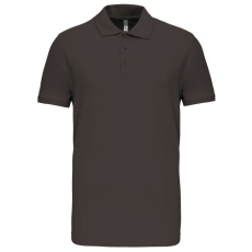 KARIBAN Férfi galléros piké sztreccs póló, Kariban KA239, Dark Grey-3XL