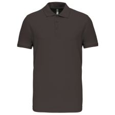 KARIBAN Férfi galléros piké sztreccs póló, Kariban KA239, Dark Grey-L férfi póló