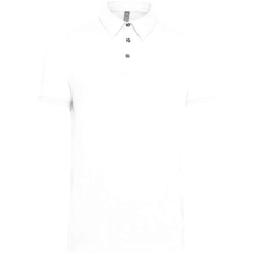 KARIBAN Férfi galléros rövid ujjú jersey póló, Kariban KA262, White-M