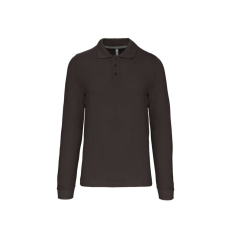 KARIBAN Férfi hosszú ujjú galléros piké póló, Kariban KA243, Dark Grey-M