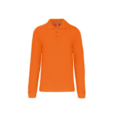 KARIBAN Férfi hosszú ujjú galléros piké póló, Kariban KA243, Orange-4XL