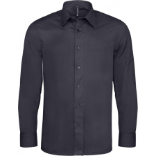KARIBAN Férfi ing Kariban KA529 Long-Sleeved Cotton/Elastane Shirt -2XL, Navy férfi ing