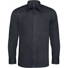 KARIBAN Férfi ing Kariban KA529 Long-Sleeved Cotton/Elastane Shirt -2XL, Zinc férfi ing