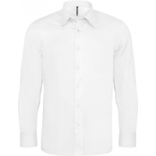 KARIBAN Férfi ing Kariban KA529 Long-Sleeved Cotton/Elastane Shirt -3XL, White férfi ing