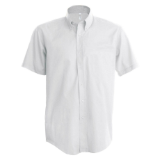 KARIBAN Férfi ing Kariban KA531 Short-Sleeved Cotton/Elastane Shirt -3XL, White