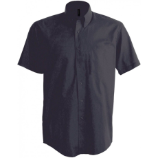 KARIBAN Férfi ing Kariban KA531 Short-Sleeved Cotton/Elastane Shirt -3XL, Zinc