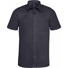 KARIBAN Férfi ing Kariban KA531 Short-Sleeved Cotton/Elastane Shirt -S, Navy