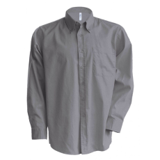 KARIBAN Férfi ing Kariban KA533 Men'S Long-Sleeved Oxford Shirt -M, Oxford Silver