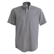 KARIBAN Férfi ing Kariban KA535 Men'S Short-Sleeved Oxford Shirt -3XL, Oxford Silver