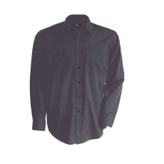 KARIBAN Férfi ing Kariban KA541 Men'S Long-Sleeved Cotton poplin Shirt -3XL, Zinc