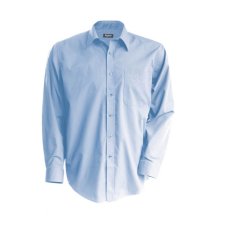 KARIBAN Férfi ing Kariban KA541 Men'S Long-Sleeved Cotton poplin Shirt -XL, Bright Sky