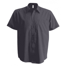 KARIBAN Férfi ing Kariban KA543 Men&#039;S Short-Sleeved Cotton poplin Shirt -2XL, Zinc férfi ing