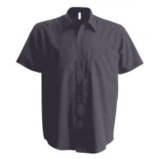 KARIBAN Férfi ing Kariban KA543 Men'S Short-Sleeved Cotton poplin Shirt -3XL, Zinc