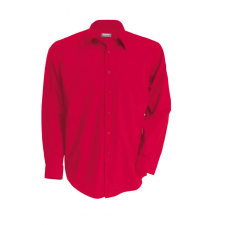 KARIBAN Férfi ing Kariban KA545 Jofrey > Long-Sleeved Shirt -S, Classic Red férfi ing