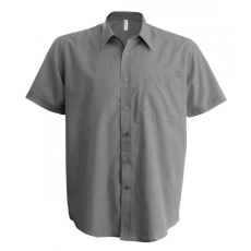 KARIBAN Férfi ing Kariban KA551 Ace - Short-Sleeved Shirt -3XL, Silver