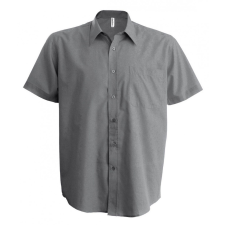 KARIBAN Férfi ing Kariban KA551 Ace - Short-Sleeved Shirt -4XL, Marl Storm Grey férfi ing