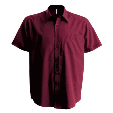 KARIBAN Férfi ing Kariban KA551 Ace - Short-Sleeved Shirt -4XL, Wine