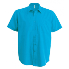 KARIBAN Férfi ing Kariban KA551 Ace - Short-Sleeved Shirt -L, Bright Turquoise