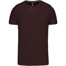 KARIBAN Férfi jersey rövid ujjú póló, Kariban KA356, Chocolate-2XL