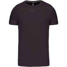 KARIBAN Férfi jersey rövid ujjú póló, Kariban KA356, Dark Grey-S