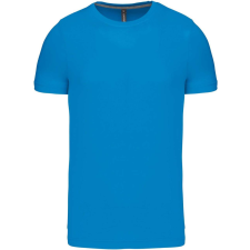KARIBAN Férfi jersey rövid ujjú póló, Kariban KA356, Tropical Blue-S férfi póló