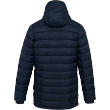 KARIBAN Férfi kapucnis steppelt kabát, Kariban KA6128, Navy-XL férfi kabát, dzseki