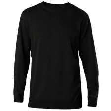 KARIBAN Férfi kereknyakú keskeny szabású pulóver, Kariban KA967, Black-L férfi pulóver, kardigán