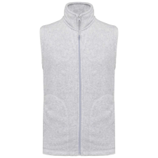 KARIBAN Férfi LUCA polár mellény, Kariban KA913, Ash Heather-2XL férfi mellény