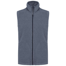 KARIBAN Férfi LUCA polár mellény, Kariban KA913, French Navy Heather-XL férfi mellény
