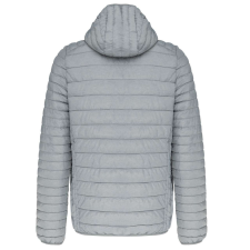 KARIBAN Férfi meleg és ultrakönnyű kapucnis bélelt kabát , Kariban KA6110, Marl Silver-XL férfi kabát, dzseki