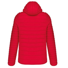 KARIBAN Férfi meleg és ultrakönnyű kapucnis bélelt kabát , Kariban KA6110, Red-XL férfi kabát, dzseki