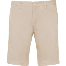 KARIBAN Férfi mosott hatású bermuda, Kariban KA750, Beige-54