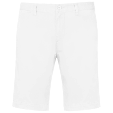 KARIBAN Férfi mosott hatású bermuda, Kariban KA750, White-48